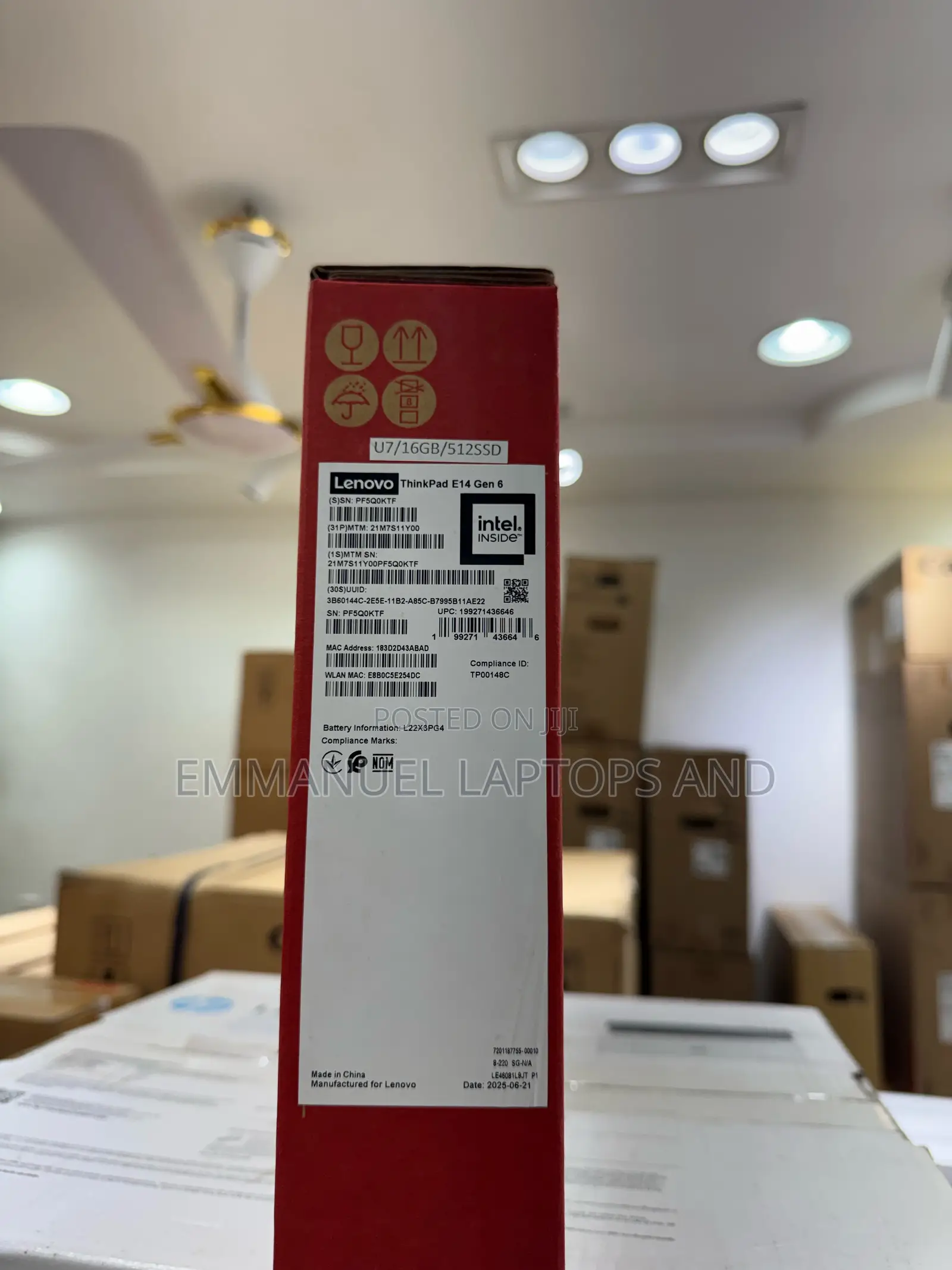 New Laptop Lenovo ThinkPad E14 Gen 6 16GB Intel Core Ultra 7 SSD 512GB