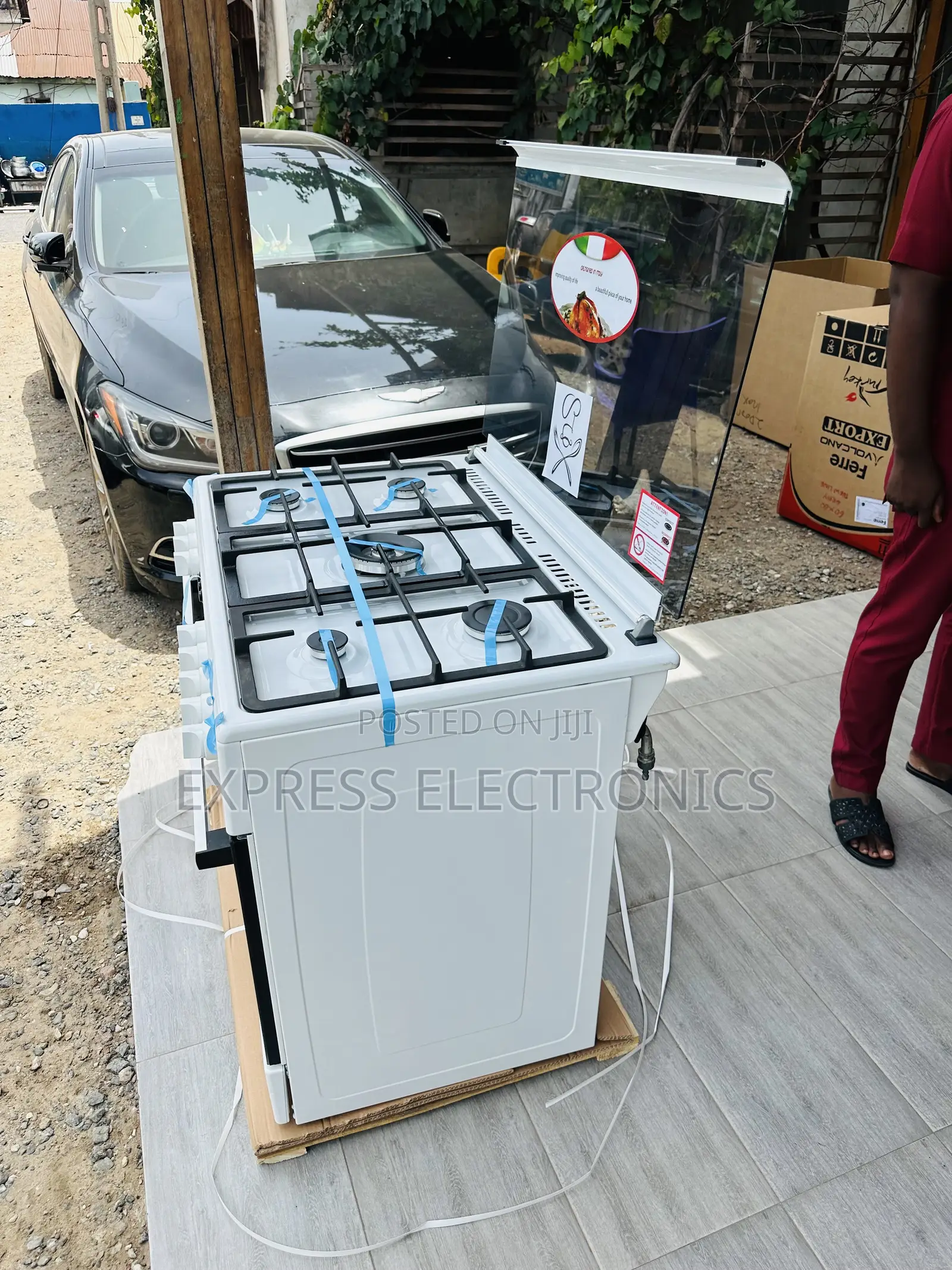 Call and Order for Midea Tech White 5burner 60/90 Oven Grill