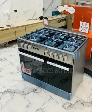 Premium New Midea 90×60 5-Burner Gas Cooker W/ Grill