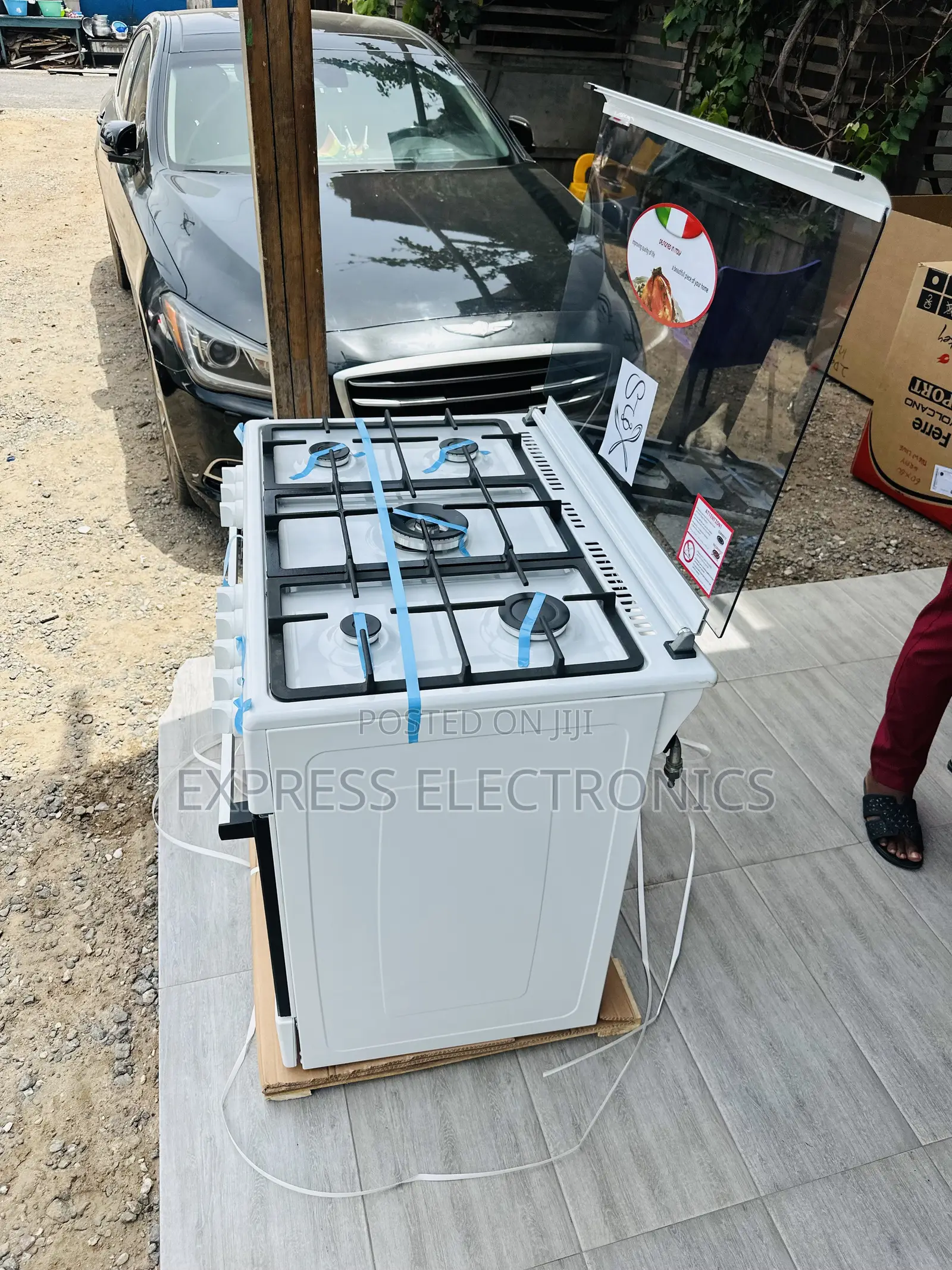 Ultra Modern Sleek White 5burner 60/90 Oven Rotisserie Midea Tech