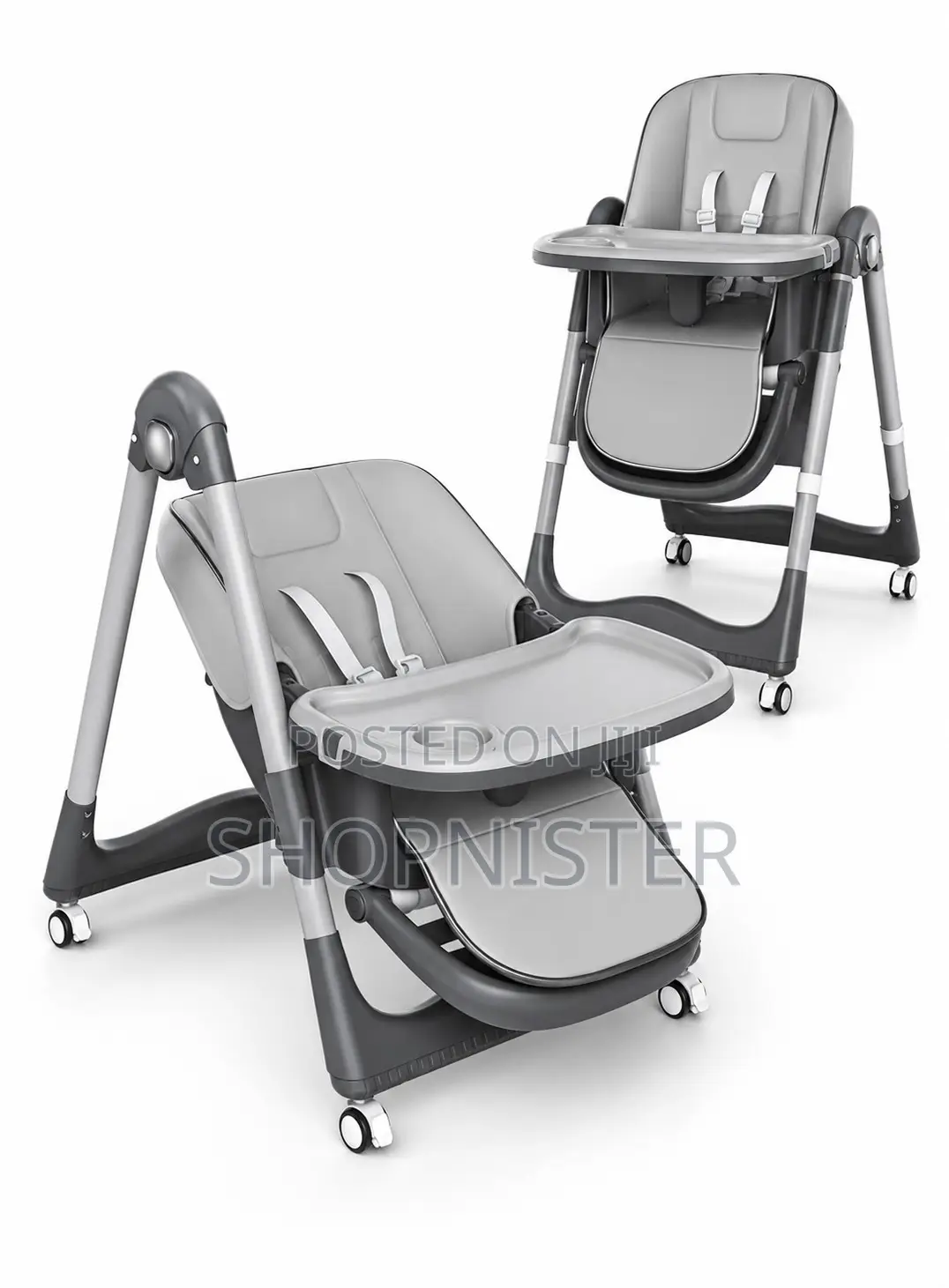 3-in-1 Convertible Baby High Chair, Recliner Pram
