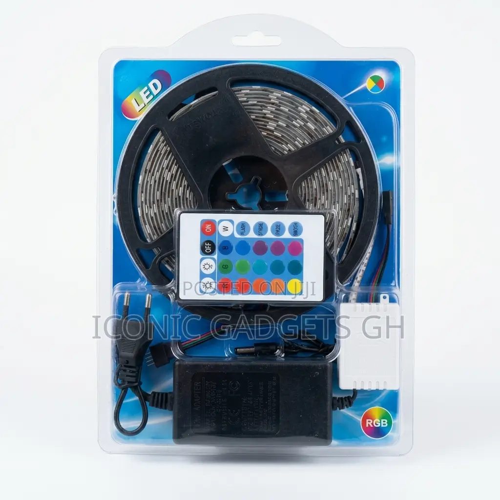 5m RGB Led Strip Light Kit With Remote Adapter