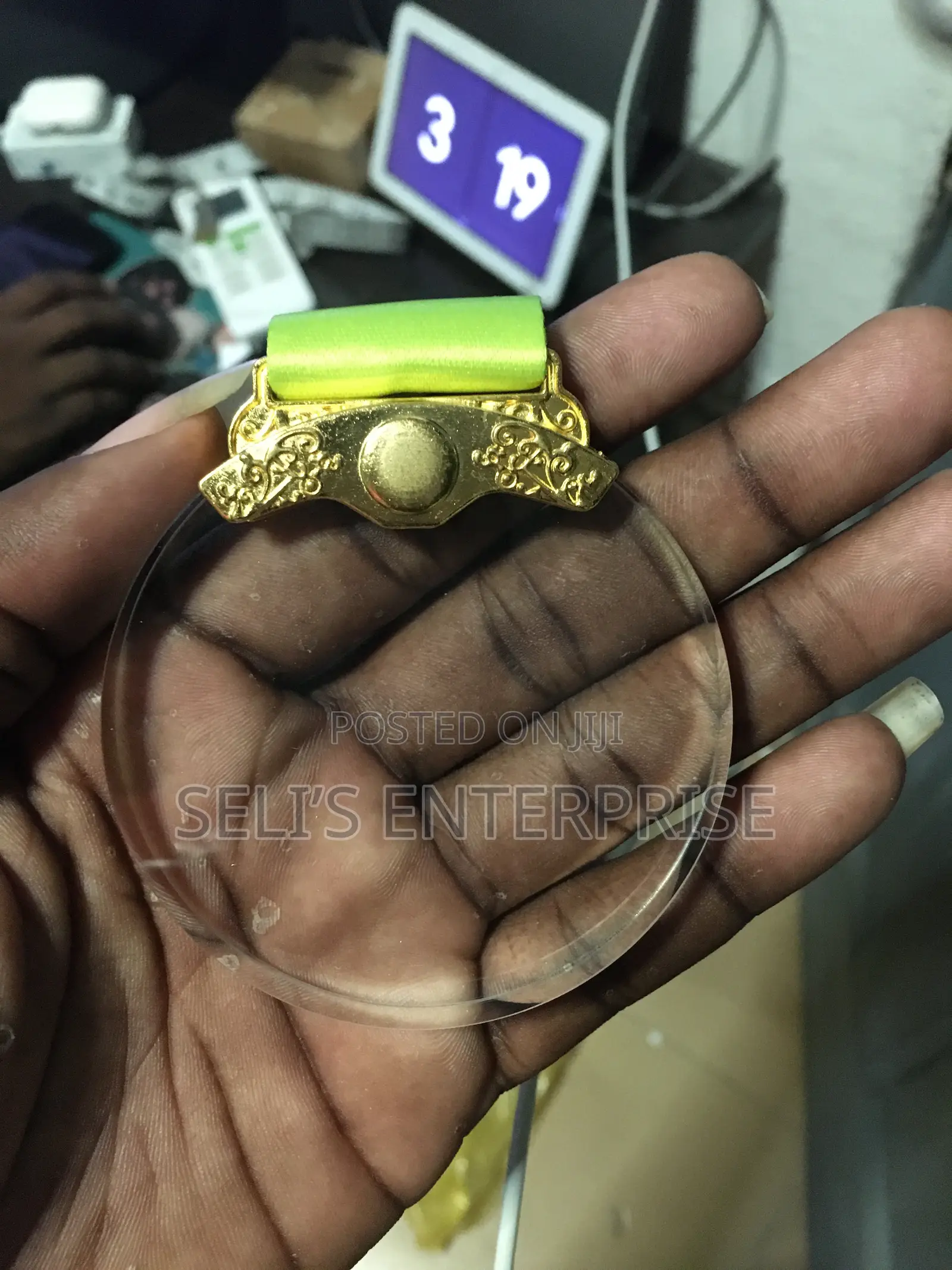 Crystal And Matal Medal With Branding