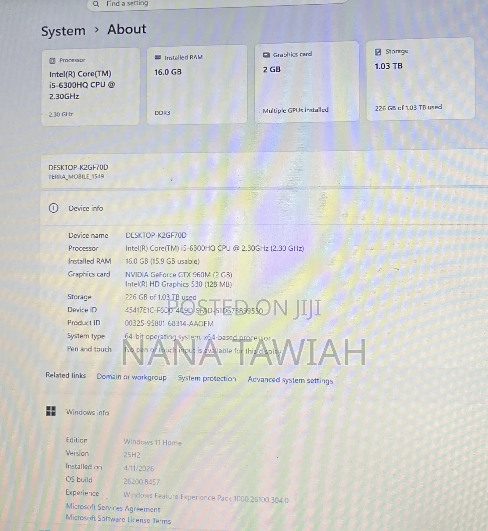 Laptop Onkyo 16GB Intel Core i5 SSD 1T