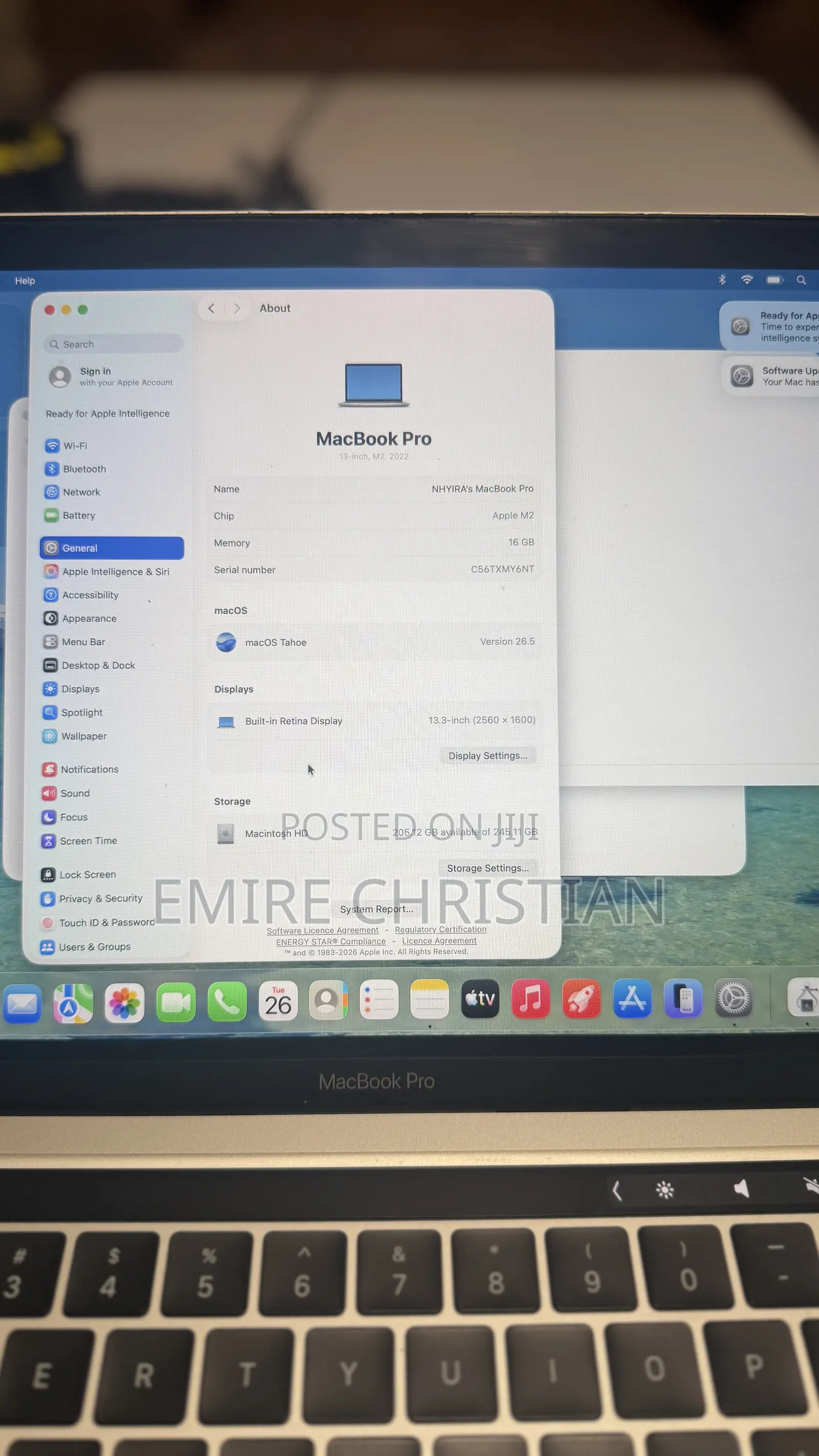 Laptop Apple MacBook Pro 2022 M2 16GB Apple M2 SSD 256GB