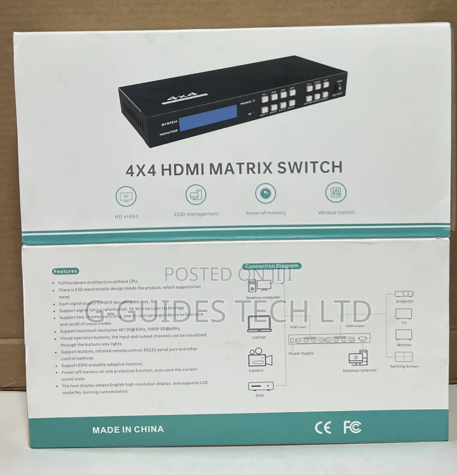 Mt-Viki 4x4 Hdmi Matrix Switch,4-in 4-Out Hdmi Matrix Switch