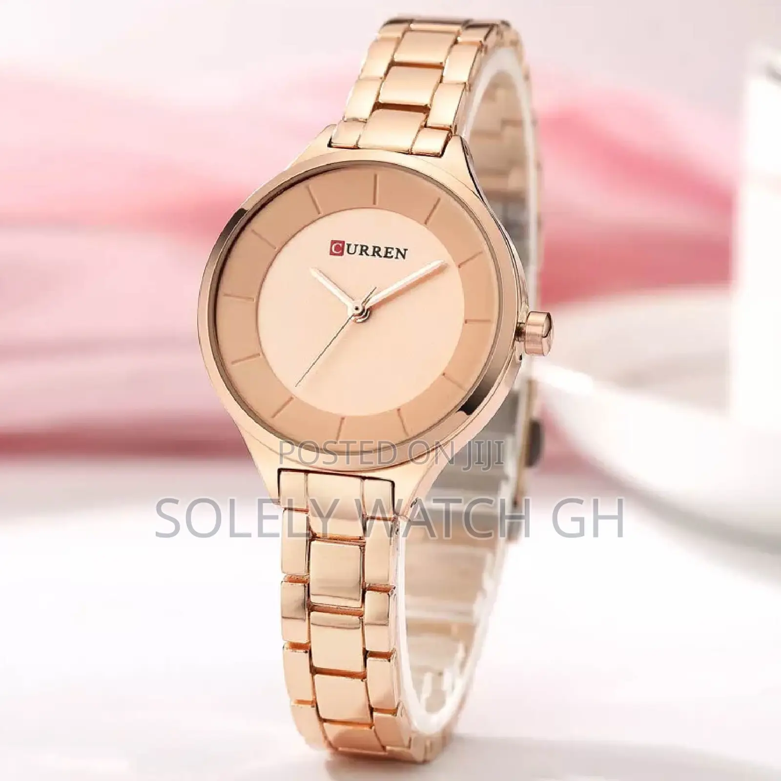 Curren 9015 Rose Gold Stainless Steel Ladies Watch