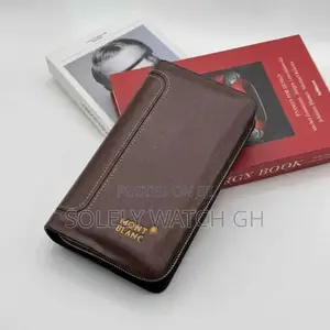 Montblanc Hand Wallet Bag – Brown Leather