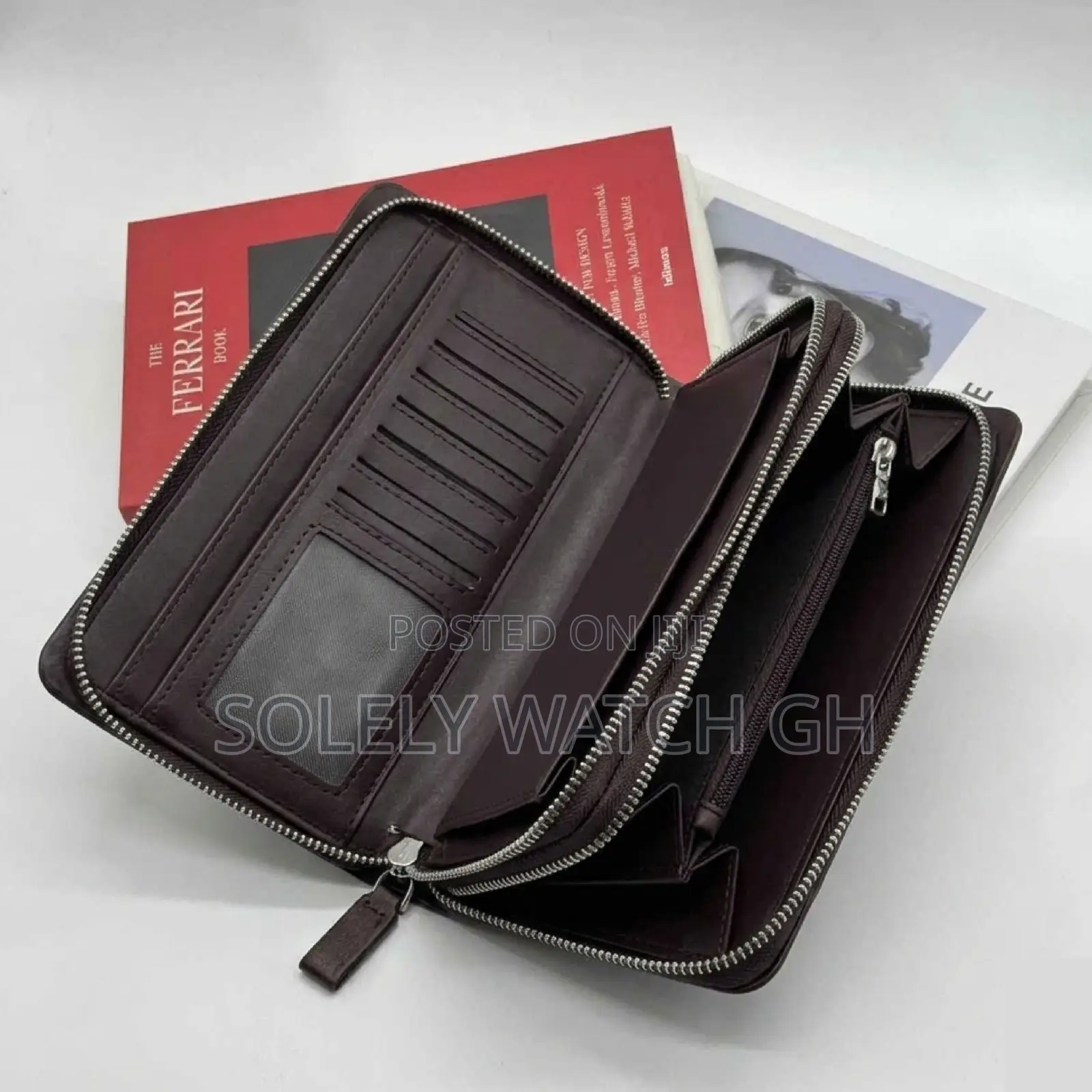 Montblanc Hand Wallet Bag – Brown Leather