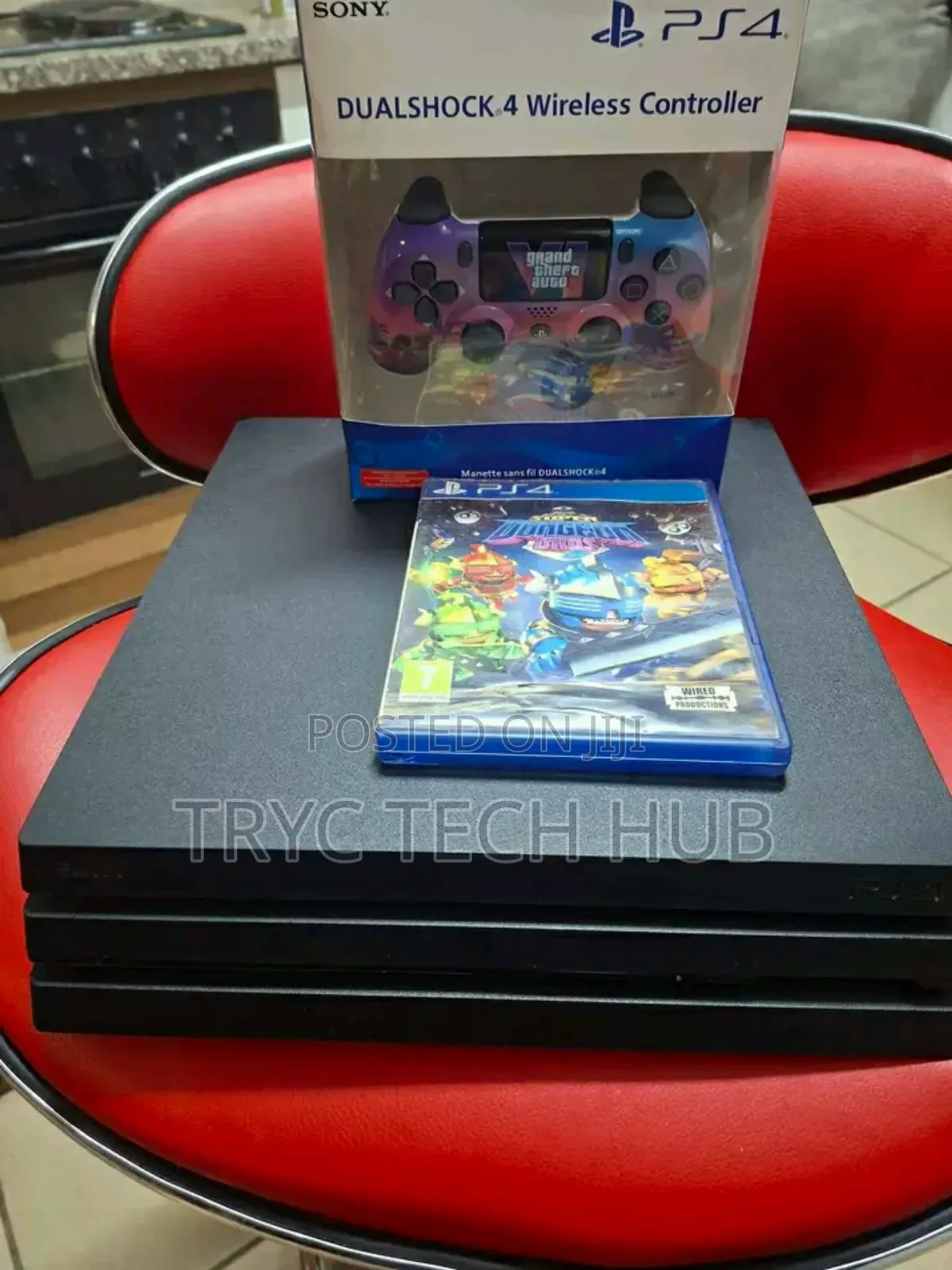 Play Station 4 Pro With Two Games