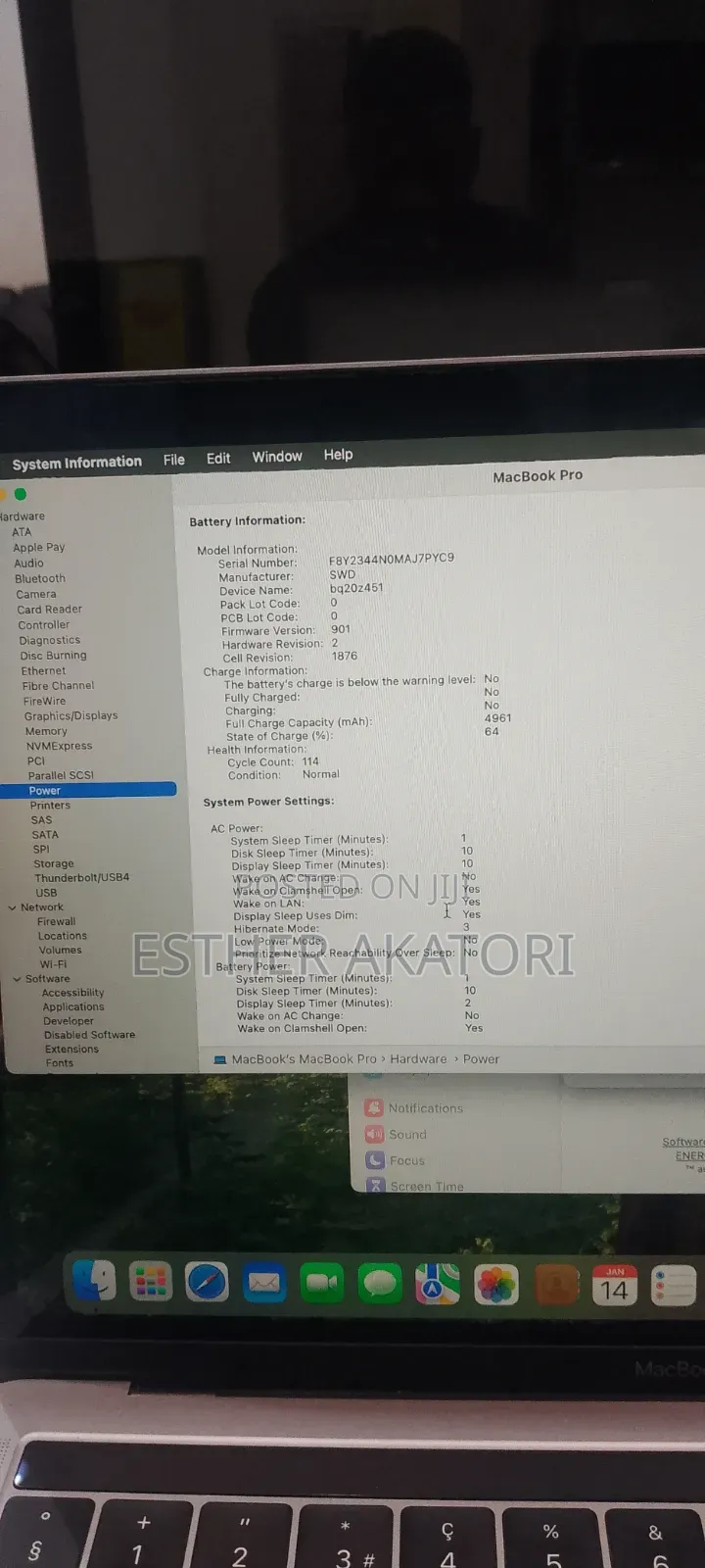 Laptop Apple MacBook Pro 2019 16GB Intel Core i5 SSD 256GB