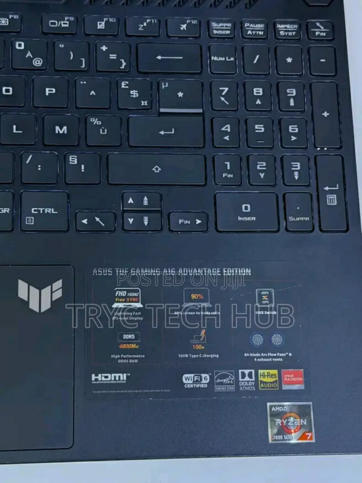 New Laptop Asus TUF Gaming A16 16GB AMD Ryzen 7 SSD 1T