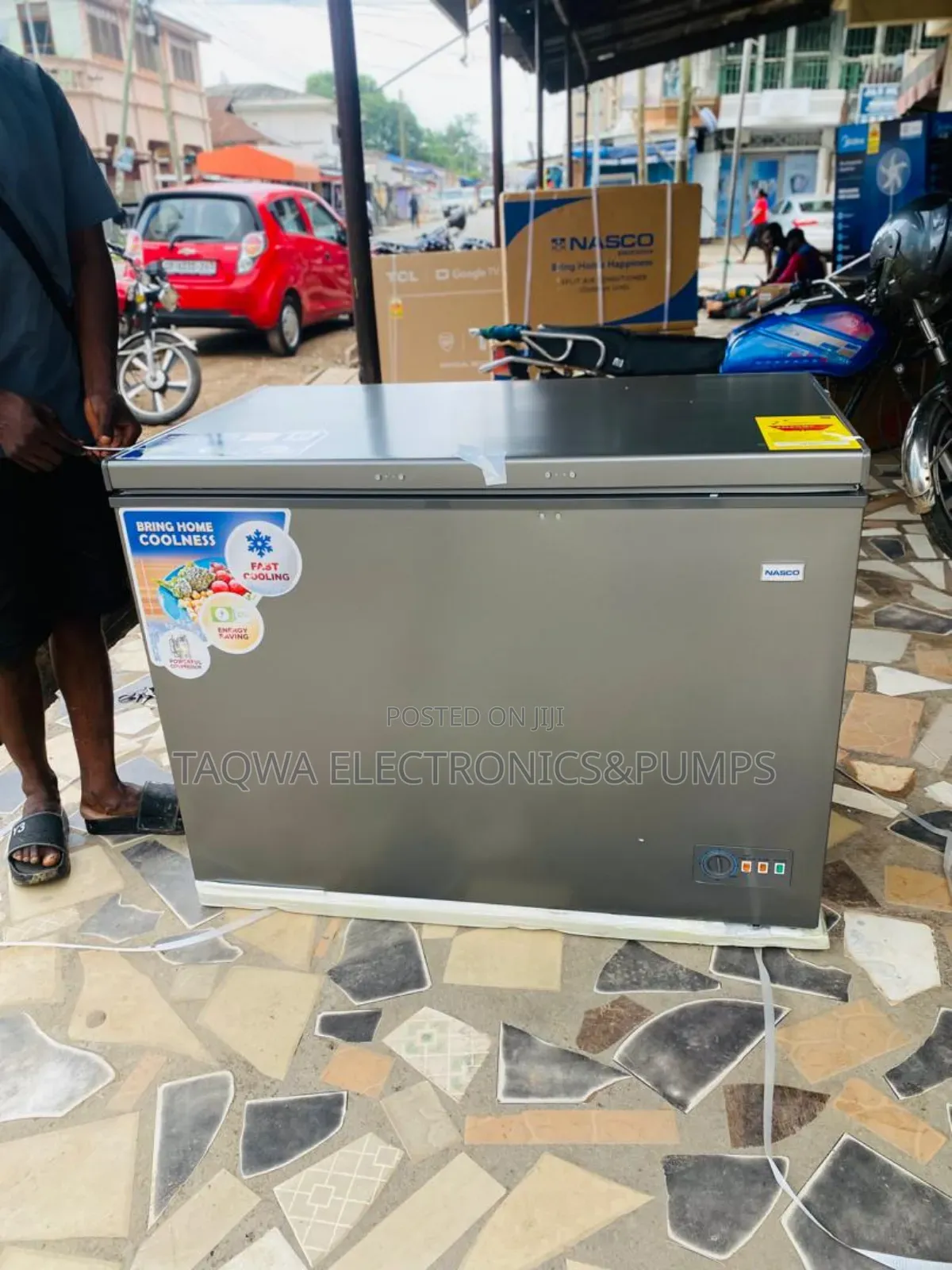 Nasco 338 LTRS Silver Colour Chest Freezer