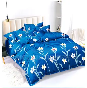Deep Blue Bedsheet With Pillow Cases