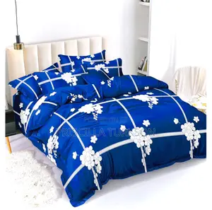Deep Blue Bedsheet With Pillow Cases