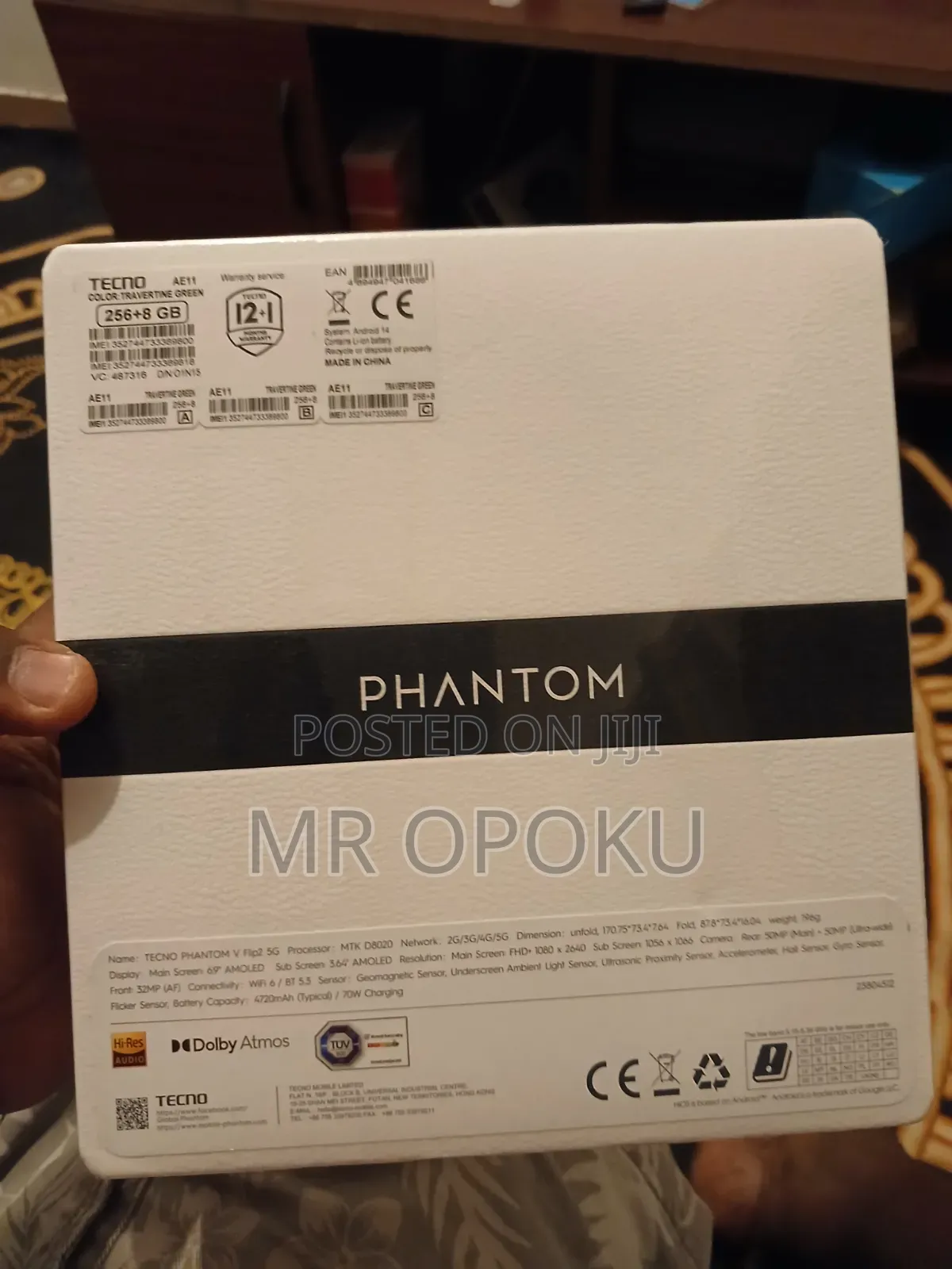 New Tecno Phantom V Flip 256 GB Green for sale - Mr Opoku Price: GH ...