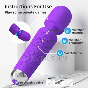 Rechargeable Wand Vibrator for Female Ejaculation Clitoral Massage