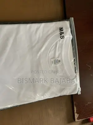 M S Plain White Cotton T-Shirt – 2xl