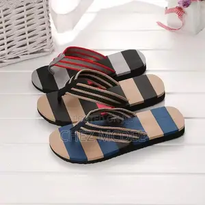 Stylish Stripe Flip Flops – Comfortable Casual Beach Slippers