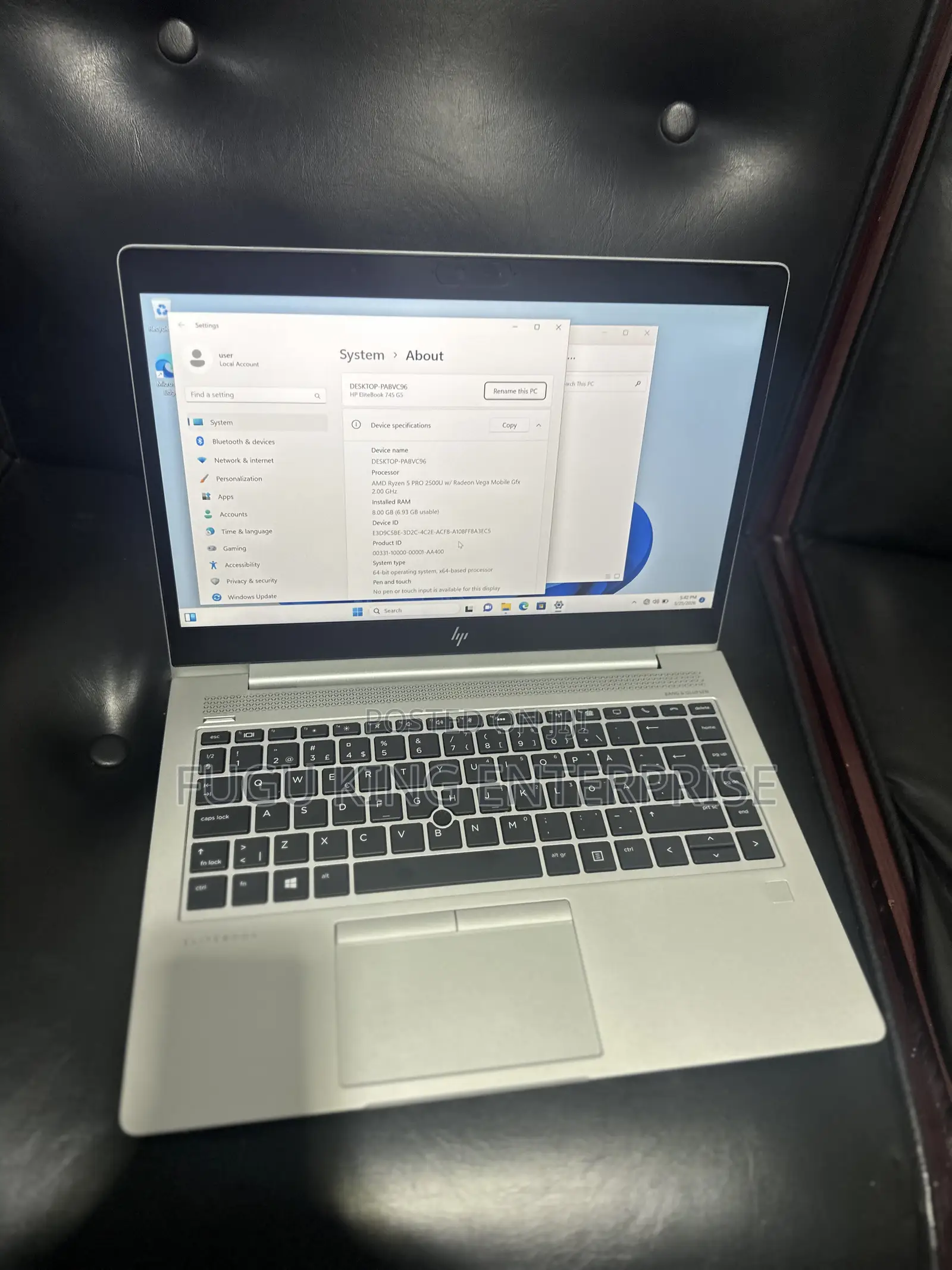 Laptop HP EliteBook 845 G8 8GB AMD Ryzen 5 SSD 256GB