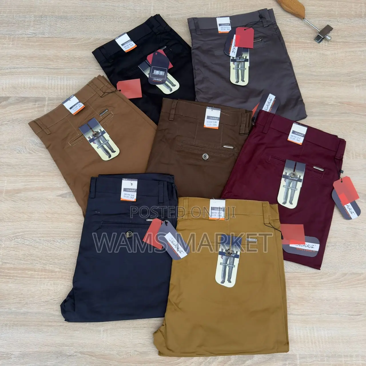 Delacruz Men’S Khaki Trousers