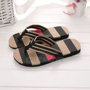 Stylish Stripe Flip Flops – Comfortable Casual Beach Slippers