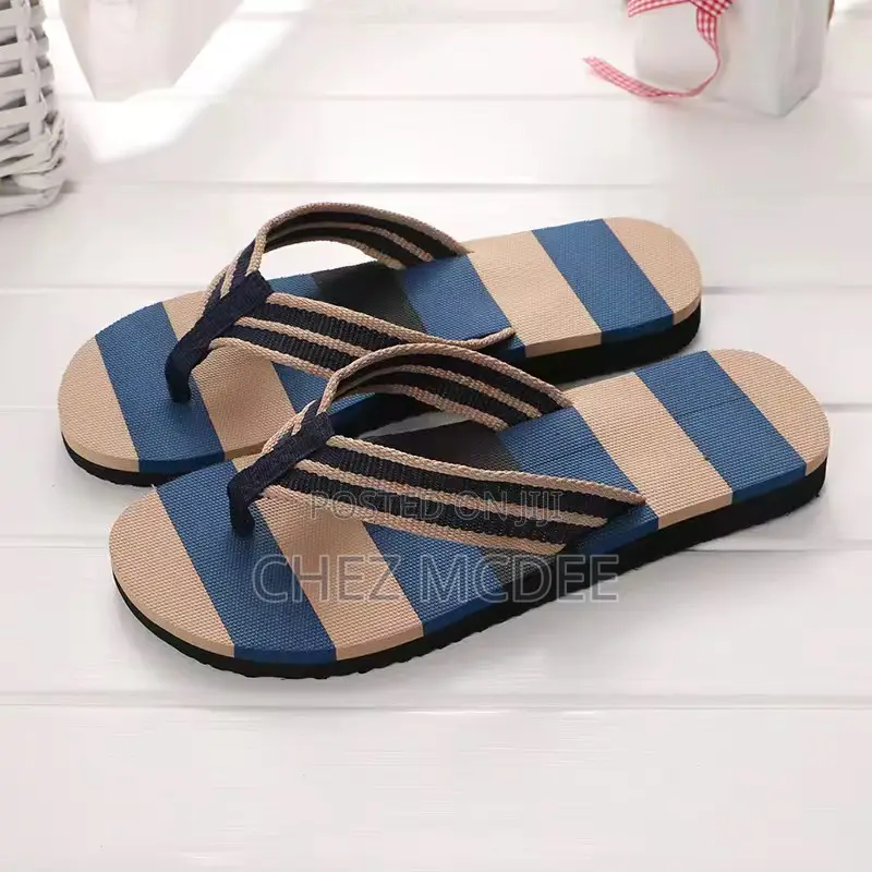 Stylish Stripe Flip Flops – Comfortable Casual Beach Slippers