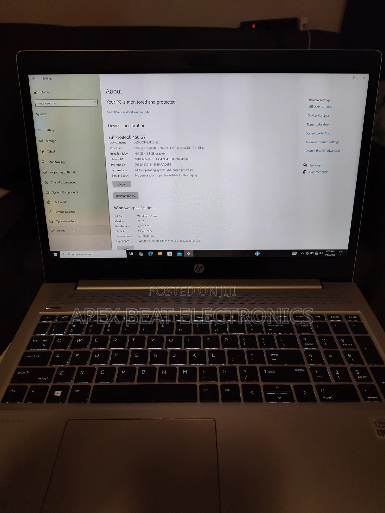 Laptop HP Probook 450 16GB Intel Core i5 SSD 256GB