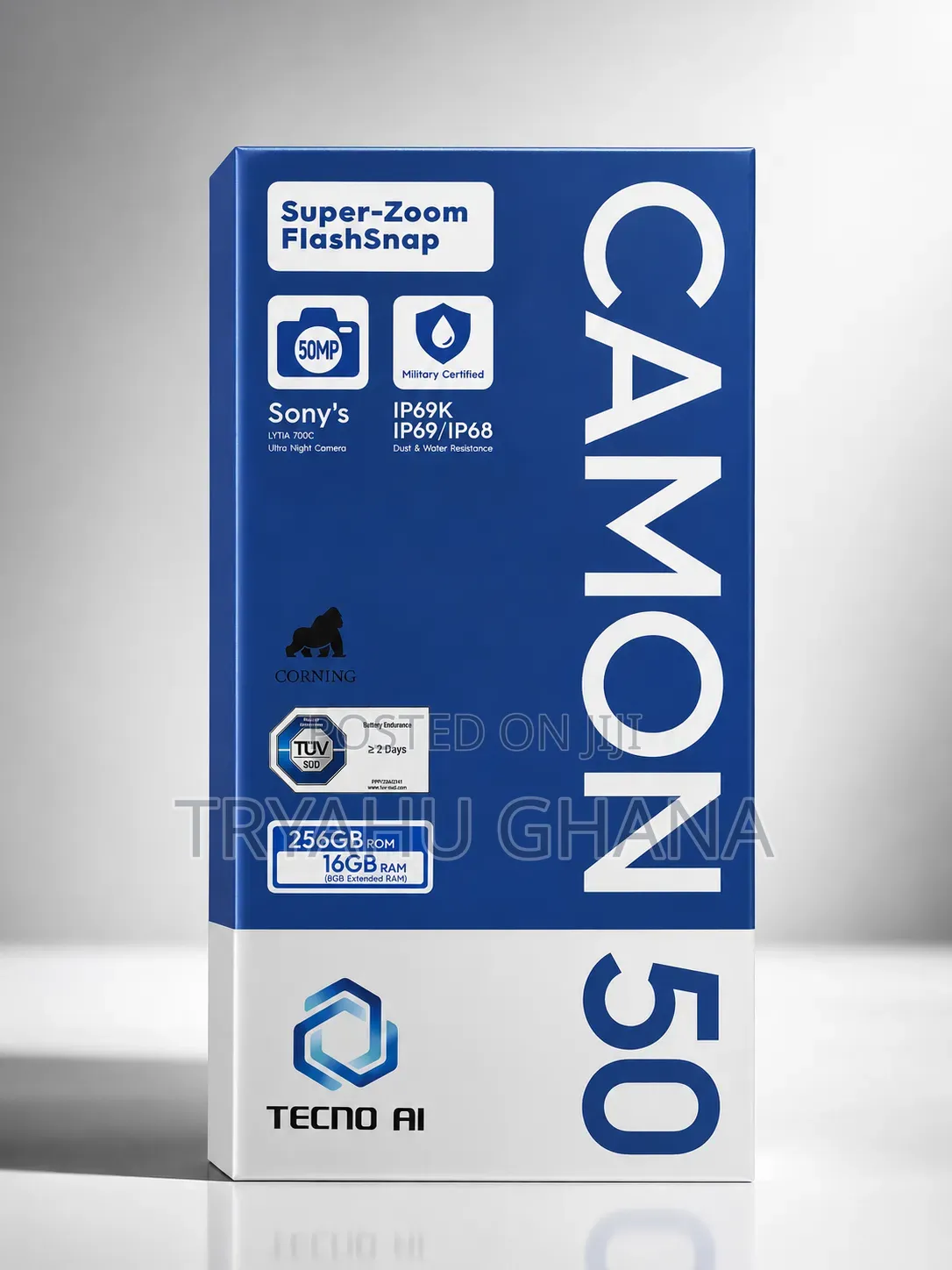New Tecno Camon 50 256 GB Black