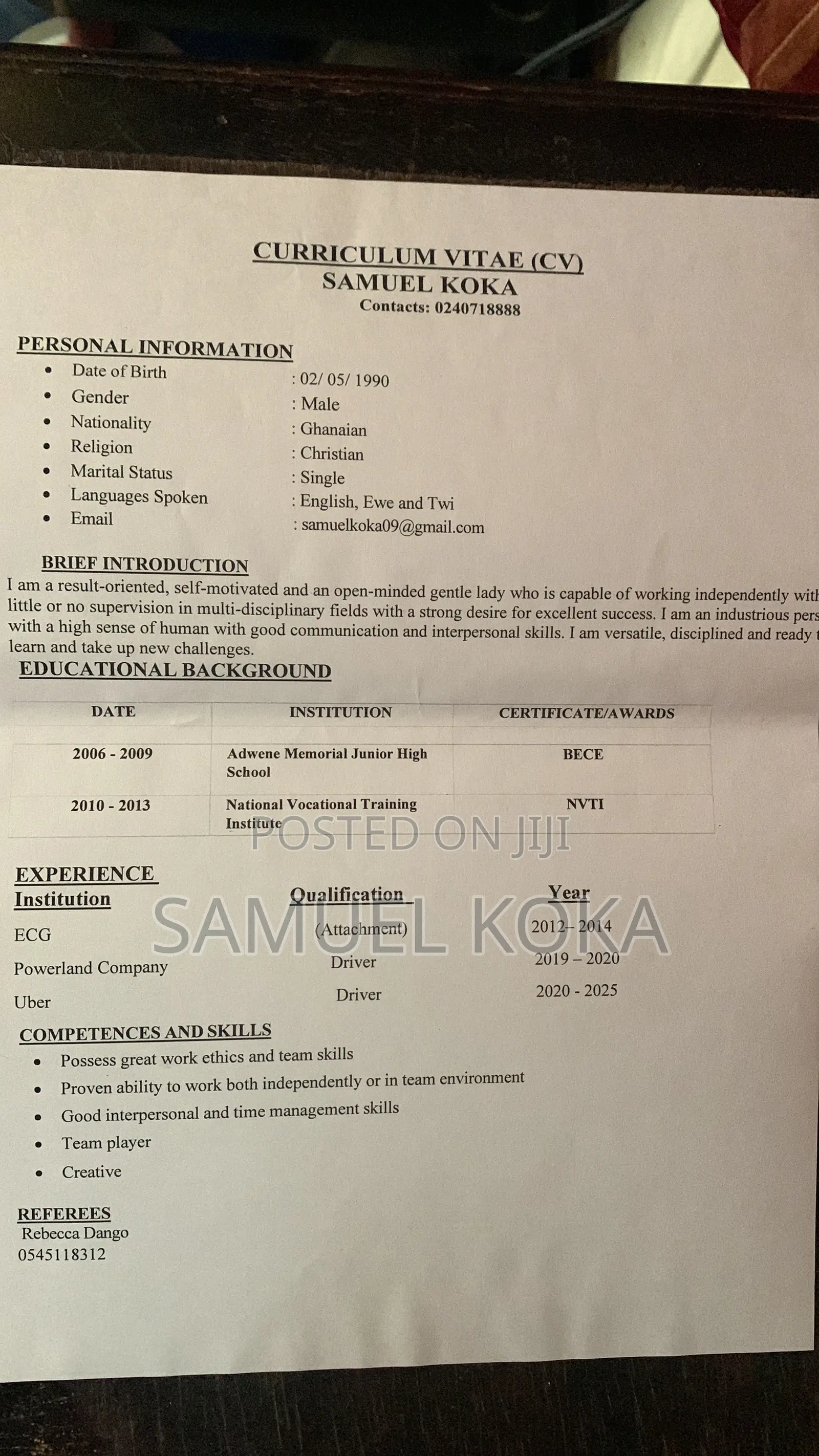 Driver License B