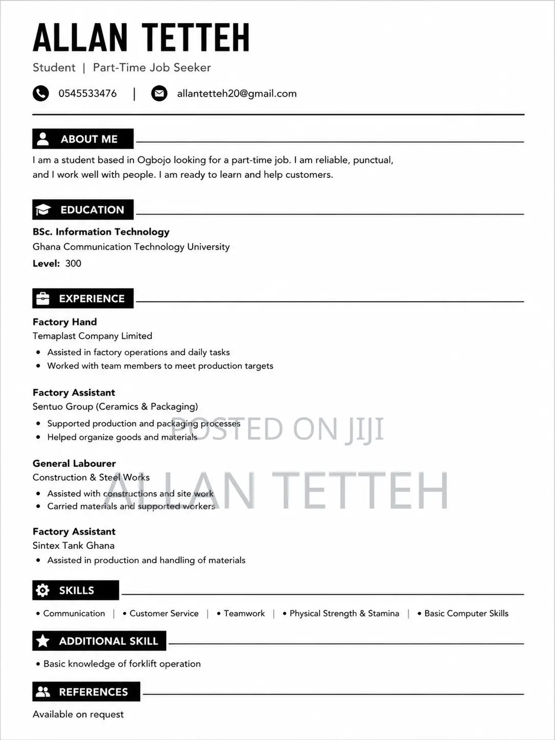 Farming Veterinary CV