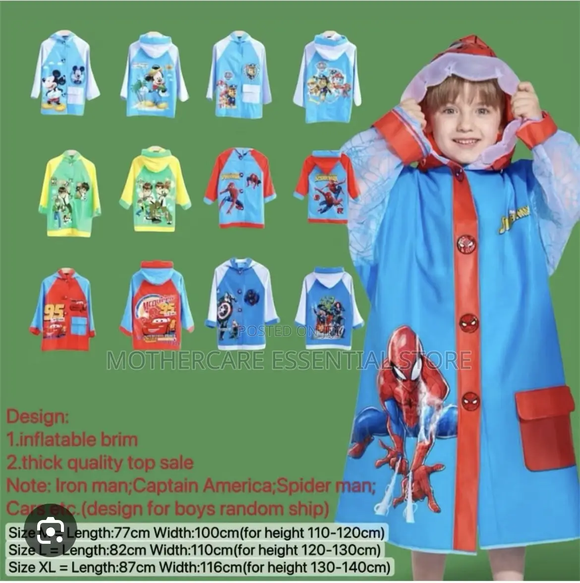Cartoon Raincoats for Kids
