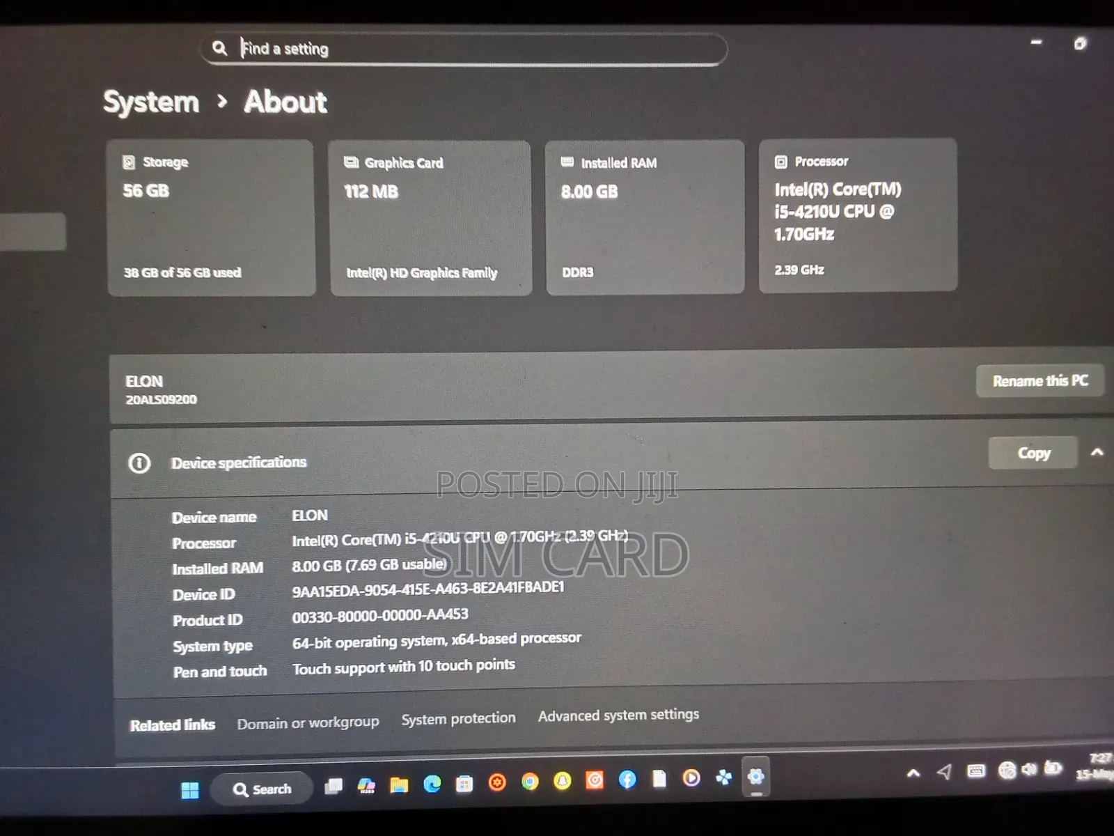 Laptop Lenovo ThinkPad X24 8GB Intel Core i5 HDD+SSD 60GB