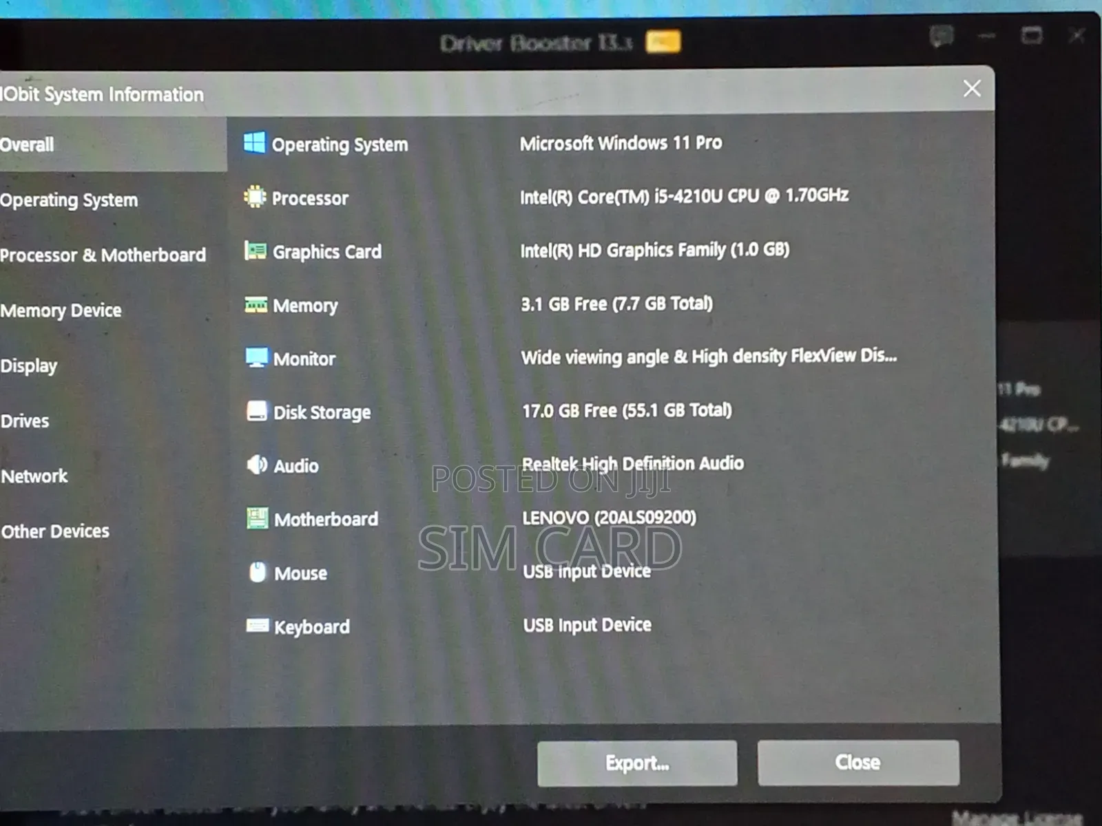 Laptop Lenovo ThinkPad X24 8GB Intel Core i5 HDD+SSD 60GB