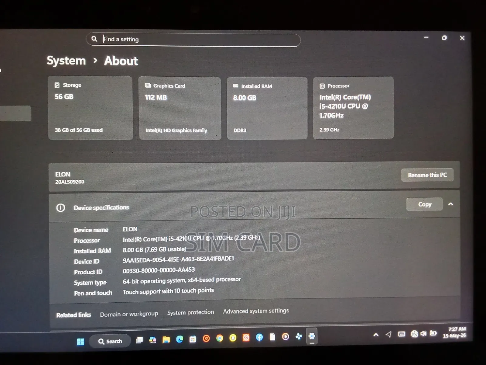 Laptop Lenovo ThinkPad X24 8GB Intel Core i5 HDD+SSD 60GB
