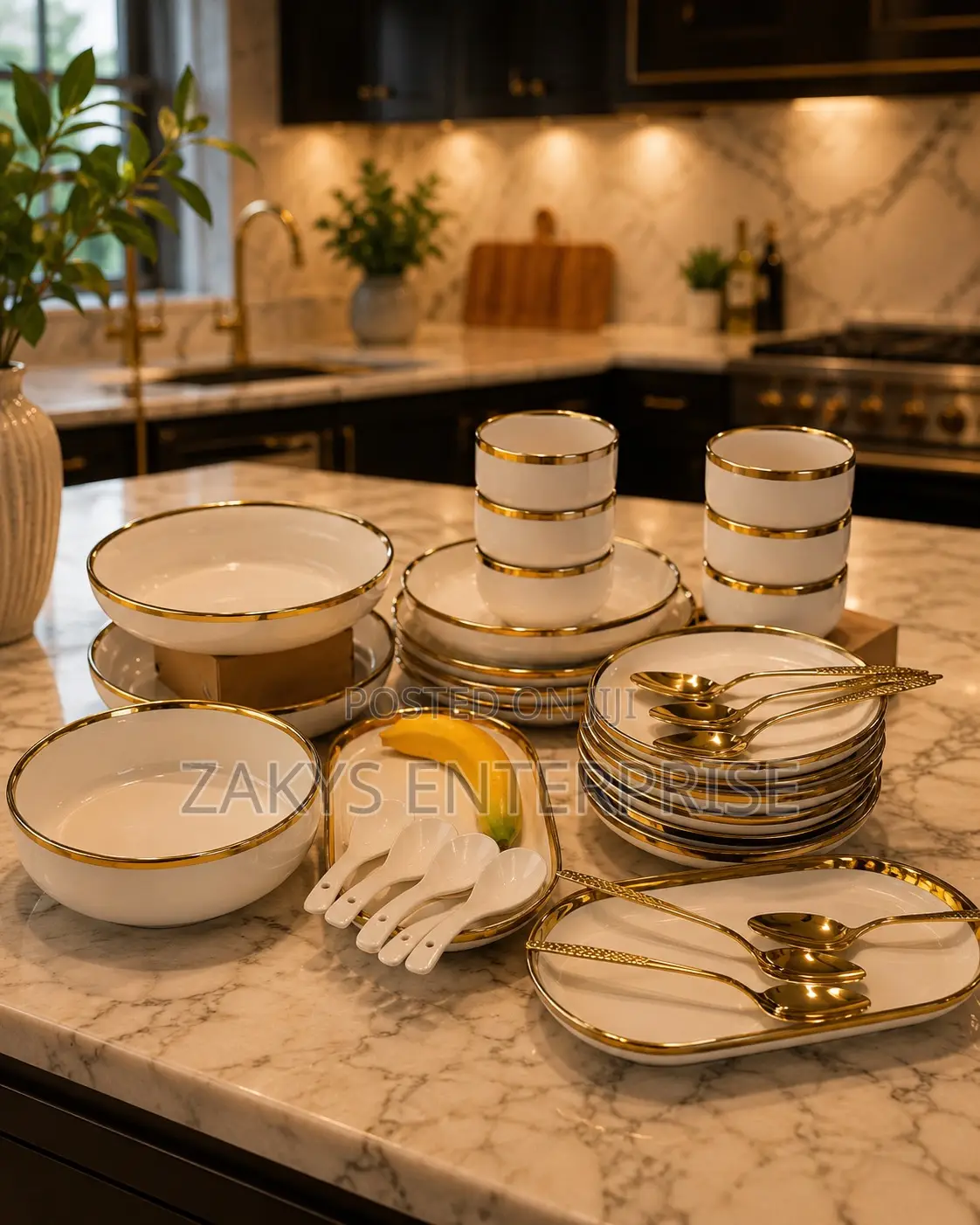 Luxury Ceramic Dinner Set 27pcs