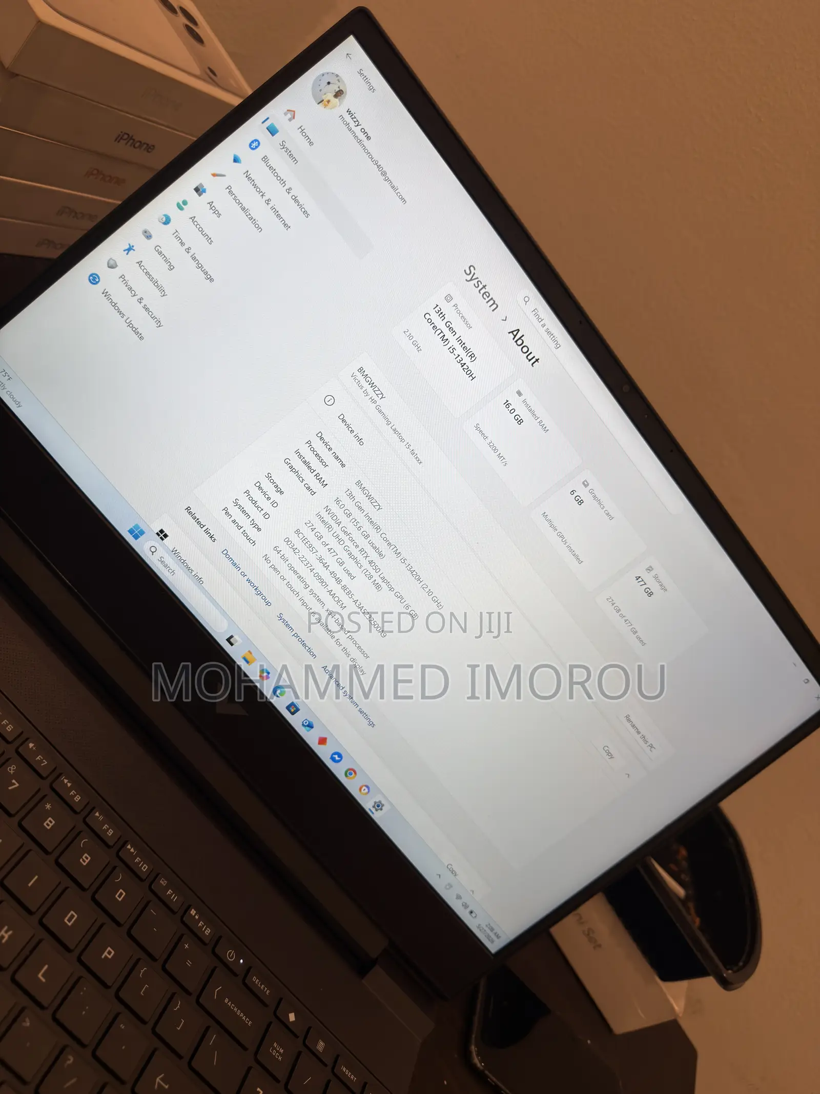 Laptop HP 15-dy1032wm 16GB Intel Core i5 HDD+SSD 256GB