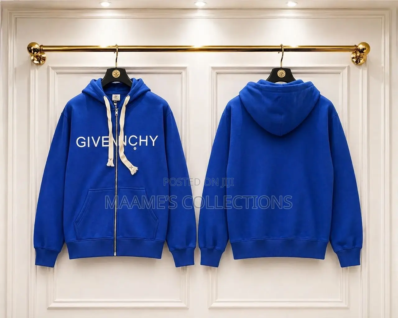 Givenchy Ocean Classic Fit Bonded Zip-Up Hoodie