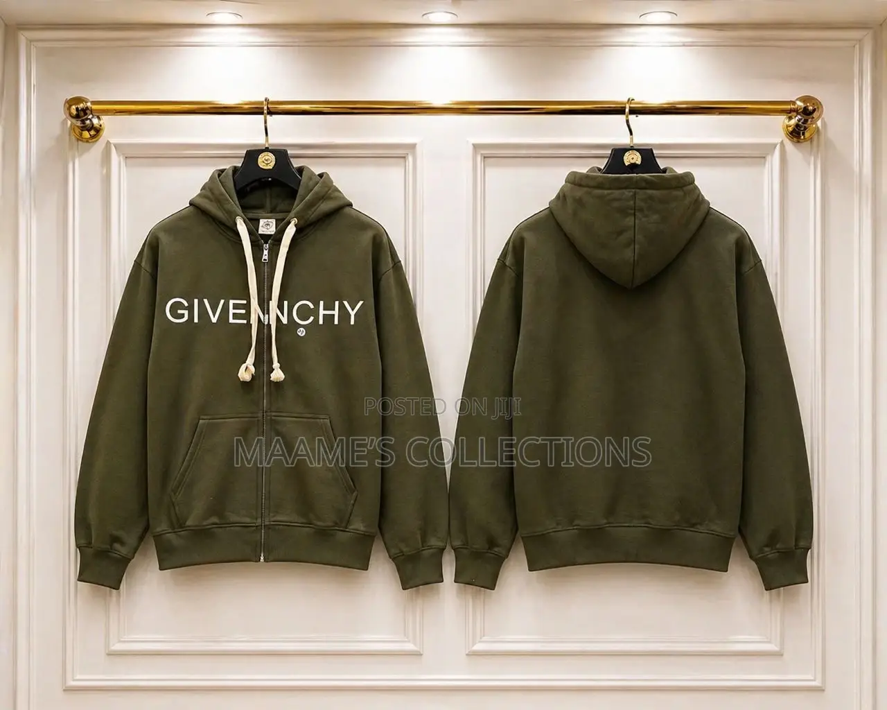 Givenchy Ocean Classic Fit Bonded Zip-Up Hoodie