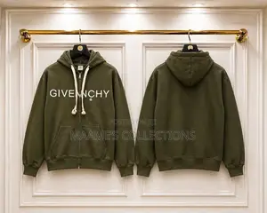 Givenchy Ocean Classic Fit Bonded Zip-Up Hoodie