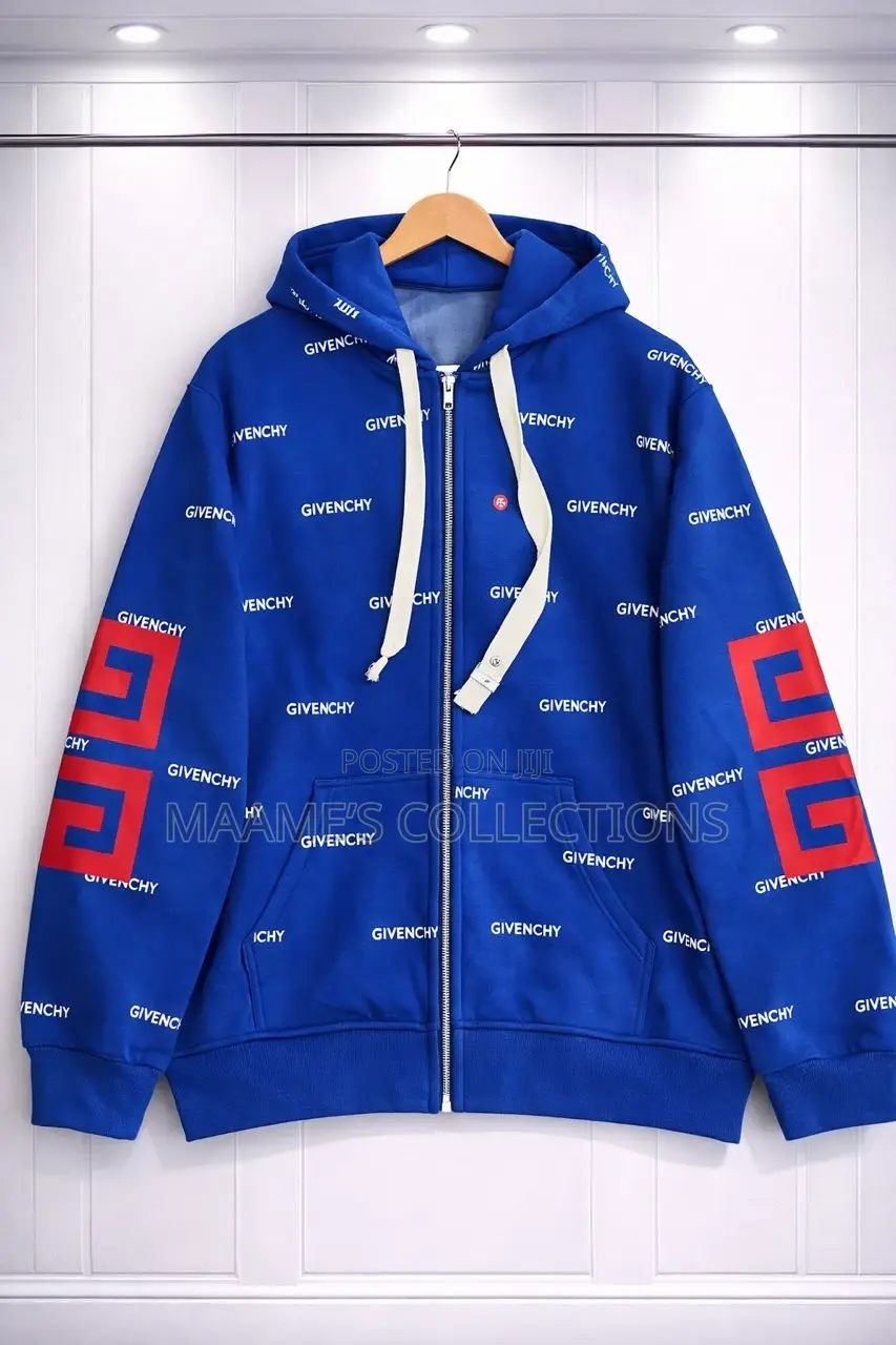 Givenchy Ocean Classic Fit Bonded Zip-Up Hoodie