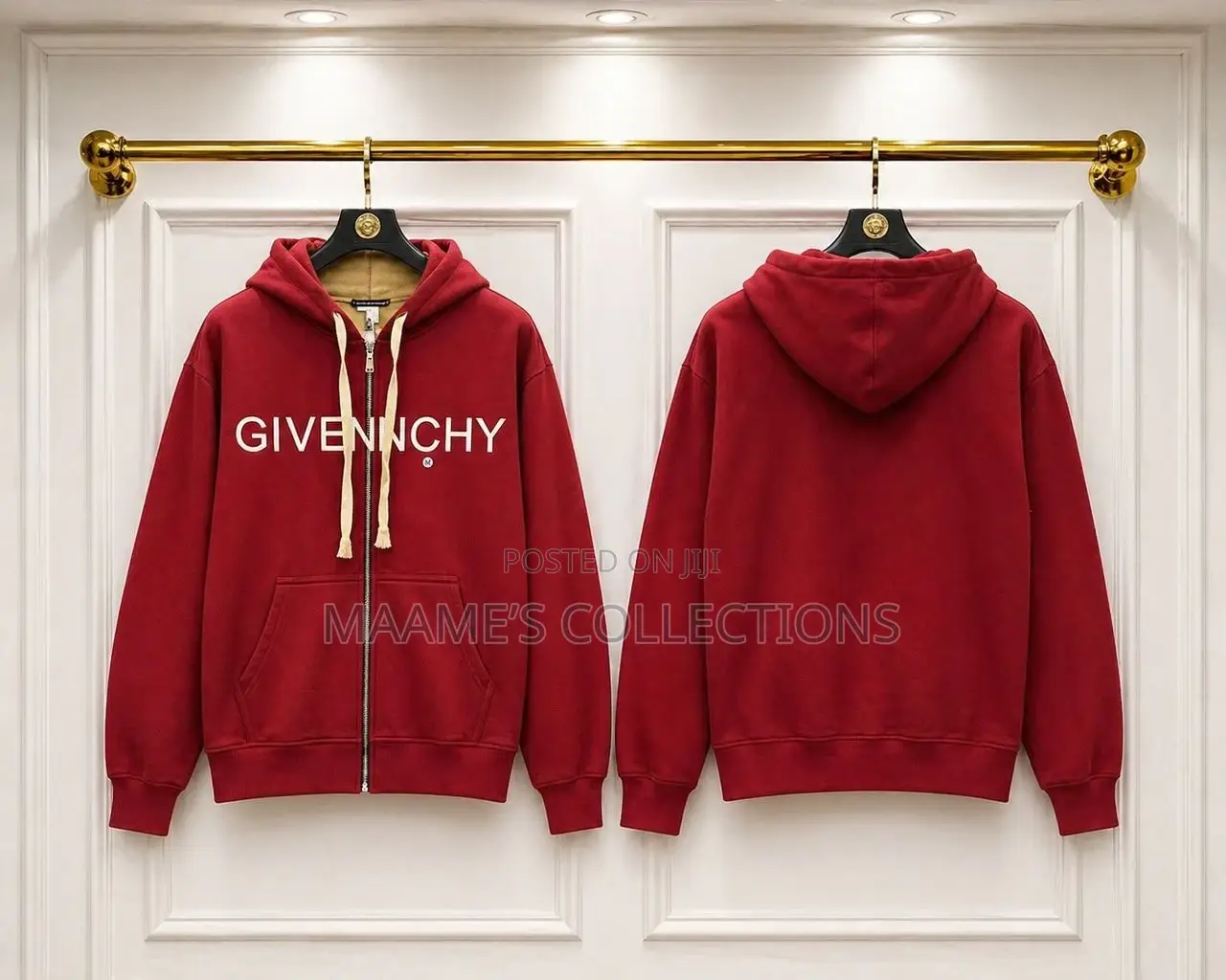 Givenchy Ocean Classic Fit Bonded Zip-Up Hoodie