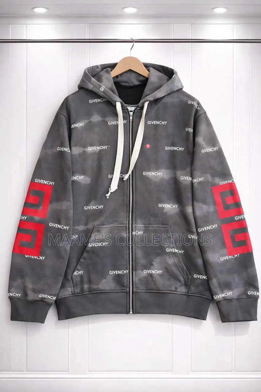 Givenchy Ocean Classic Fit Bonded Zip-Up Hoodie