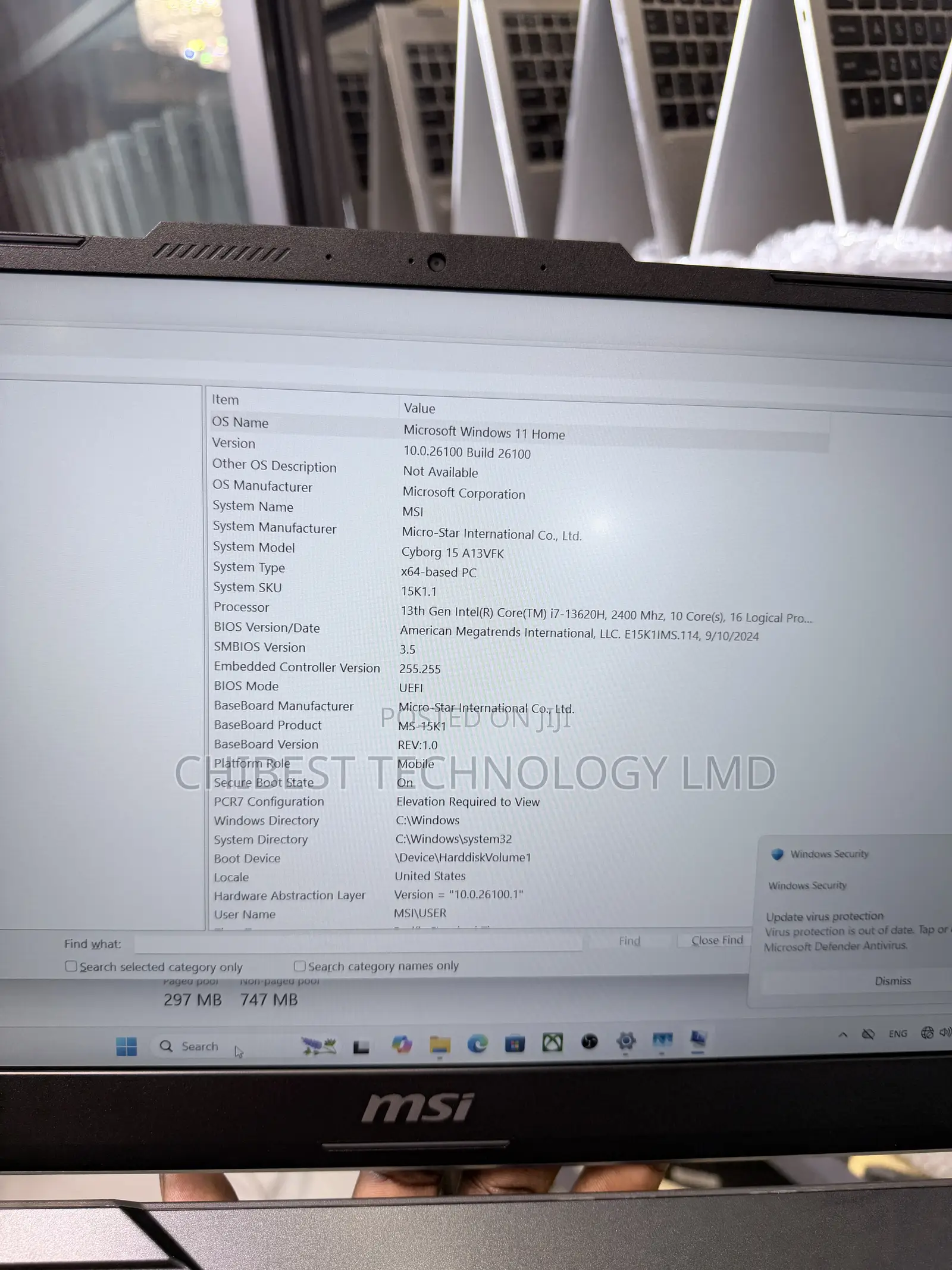 Laptop MSI Cyborg 15 16GB Intel Core i7 SSD 512GB