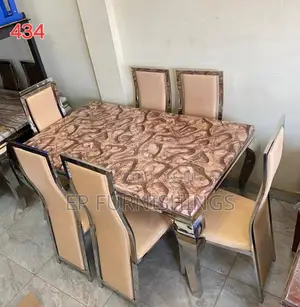 Marble Dinning (6 Chairs)
