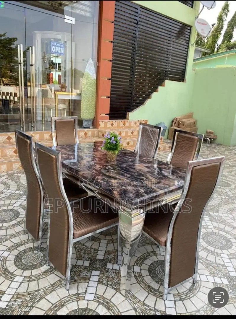 Marble Dinning (6 Chairs)