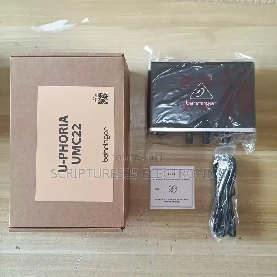 Behringer U-Phoria Umc22 Sound Card Soundcard