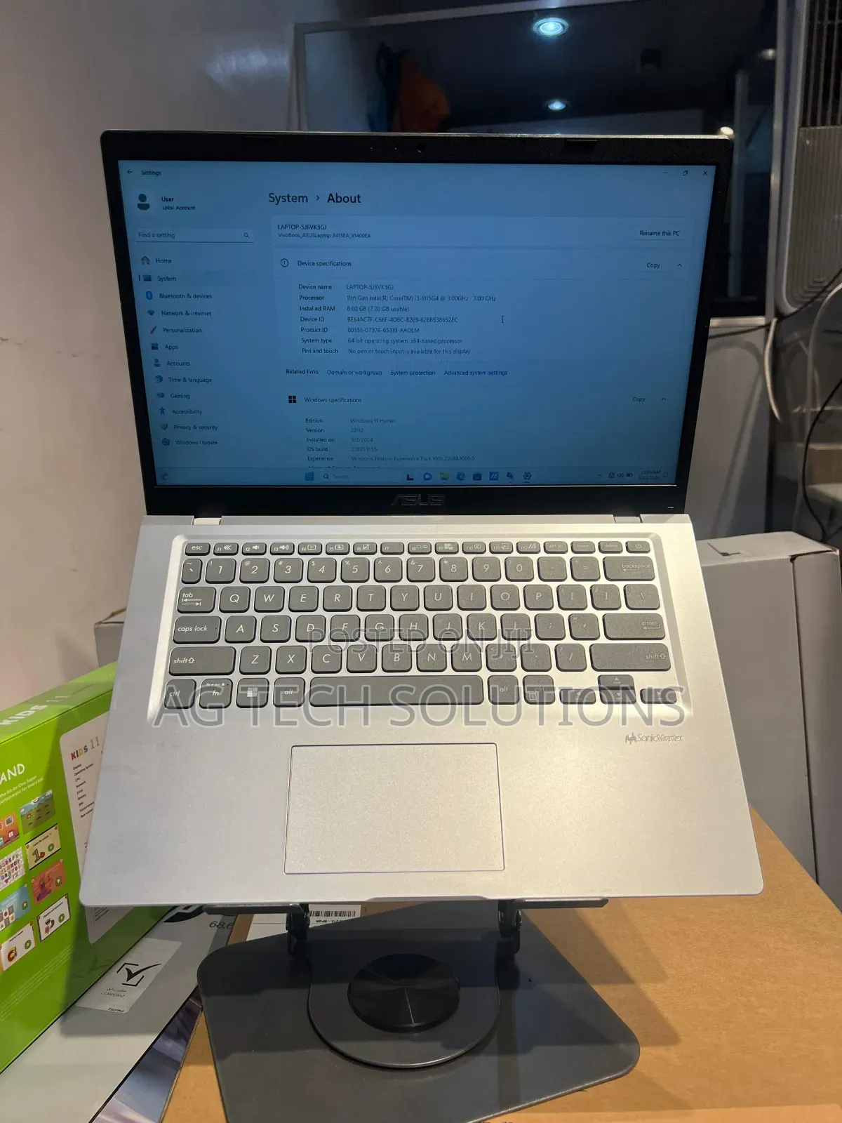 Laptop Asus 8GB Intel Core i3 SSD 256GB