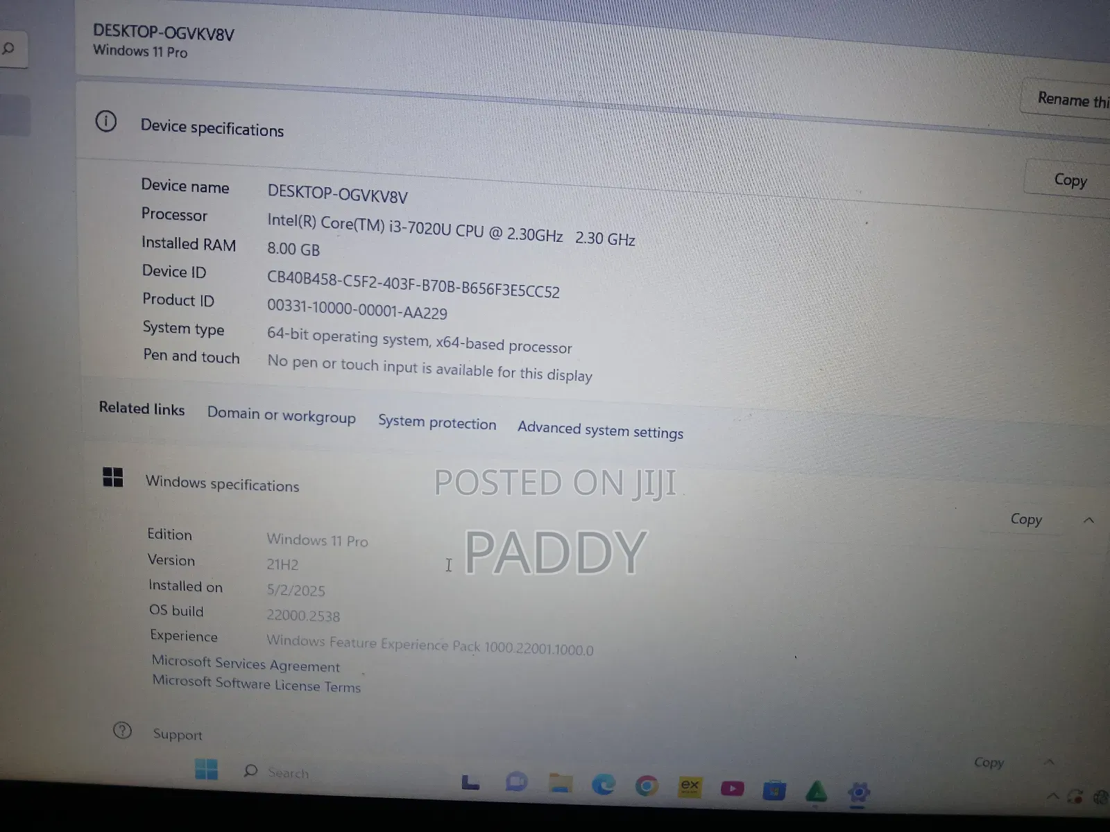 Laptop HP 250 G6 8GB Intel SSD 256GB