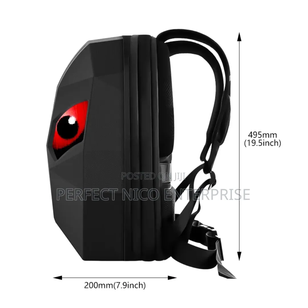 Led Motorcycle Hard Shell Backpack – Smart Display Riding Bag